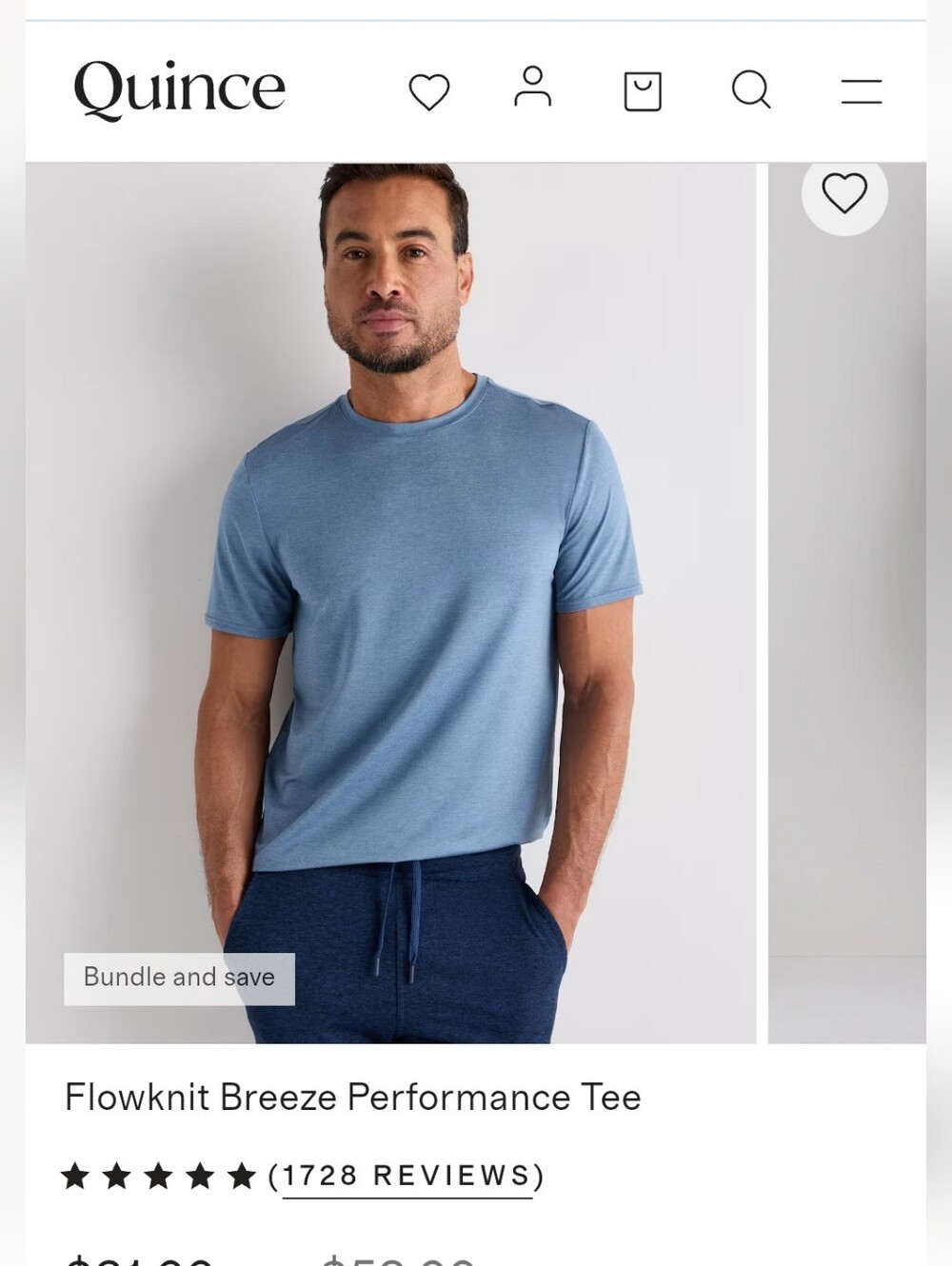 Quince Men’s Slate Blue Crewneck Tee